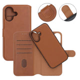 Rvelon iPhone 17 Etui 4 Kortlommer Aftagelig Skal Brun