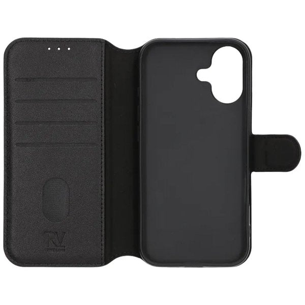 Rvelon iPhone 17 Etui Ægte Læder Sort