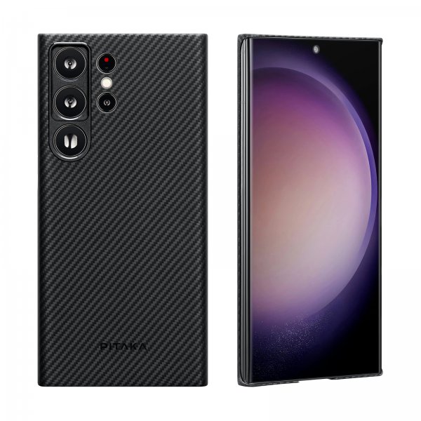 Pitaka Samsung Galaxy S23 Ultra Cover MagEZ Case 3 Black/Grey Twill