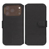 Rvelon iPhone 17 Pro Etui Ægte Læder Sort
