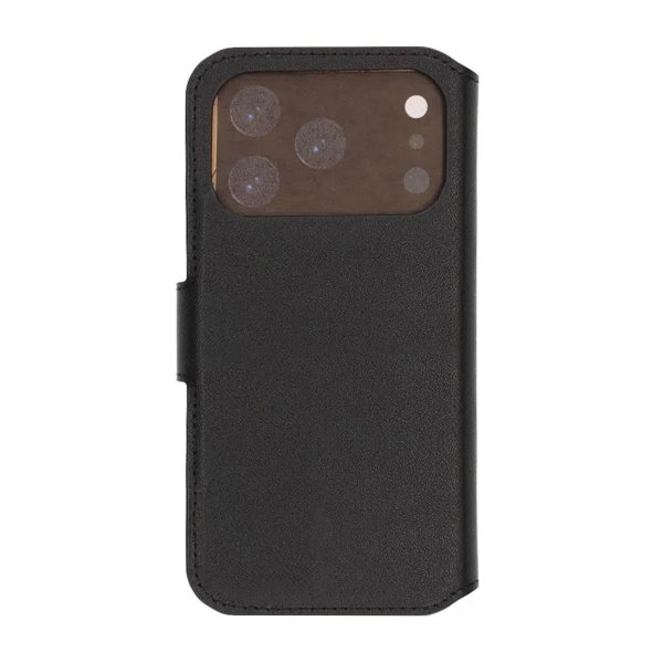 Rvelon iPhone 17 Pro Etui Ægte Læder Sort