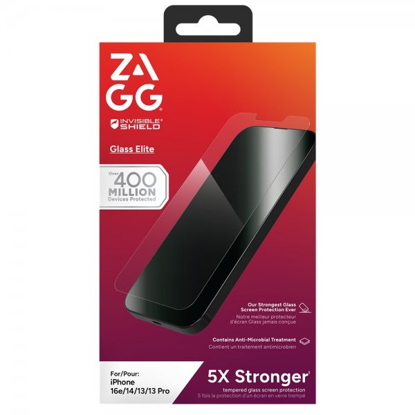 ZAGG InvisibleShield iPhone 13/13 Pro/14/16e/17e skærmbeskytter Glass Elite
