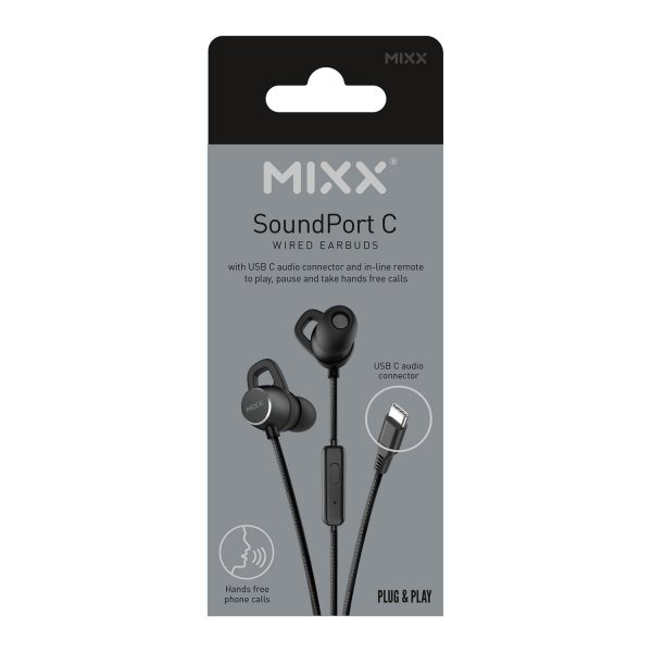 Mixx Kabelforbundne Hovedtelefoner SoundPort USB-C Sort