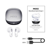 Mixx Trådløse Høretelefoner StreamBuds Hybrid Charge 2 Hvid