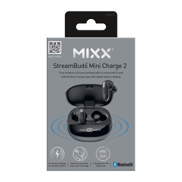 Mixx Trådløse Hovedtelefoner StreamBuds Mini Charge 2 Sort