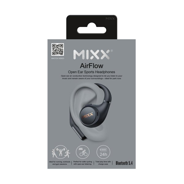 Mixx Trådløse Sport Høretelefoner AirFlow Sort