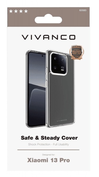 Vivanco Xiaomi 13 Pro Cover Safe & Steady Transparent