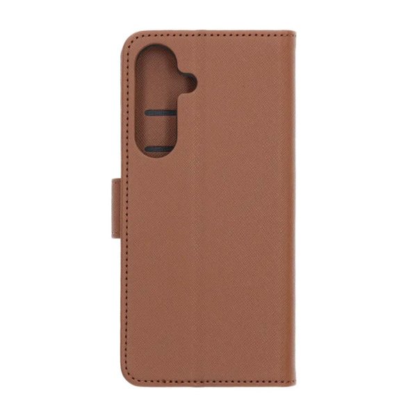 Samsung Galaxy S25 FE Etui med Kortlomme og Standfunktion Brun