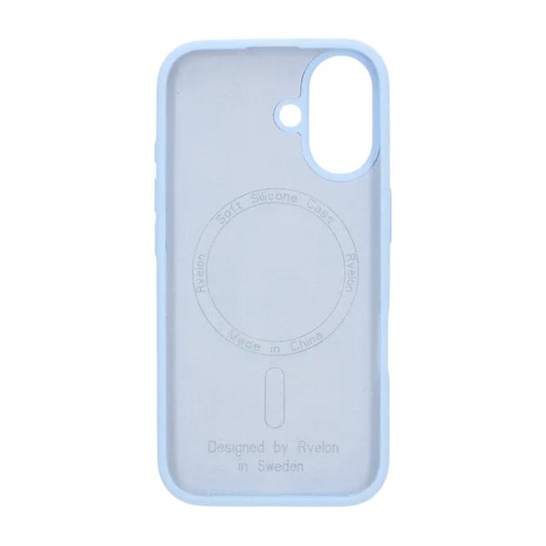 Rvelon iPhone 16 Cover Silikone MagSafe Lyseblå