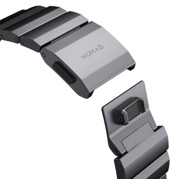 Nomad Apple Watch 44/45/46mm/Apple Watch Ultra Rem Aluminium Space Grey
