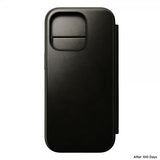 Nomad iPhone 16 Pro Fodral Modern Læder Folio Horween Green Chrome