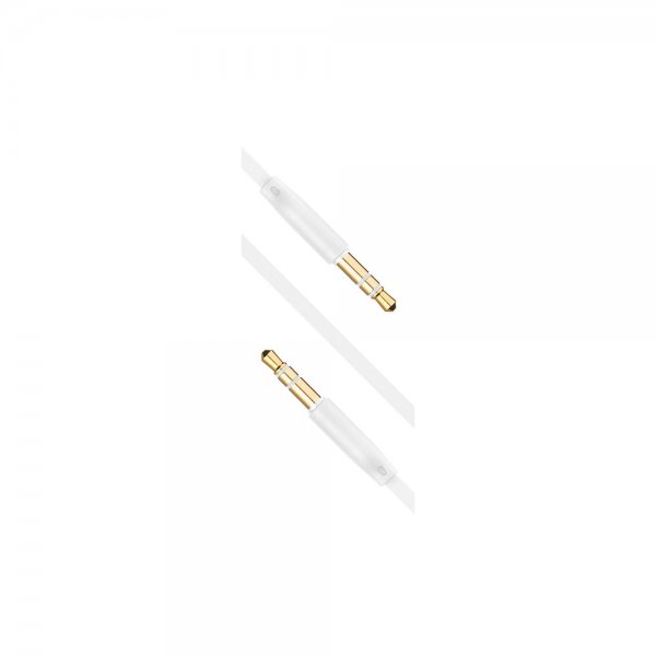 Fast kabel AUX 3.5mm 1m Hvid
