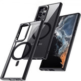 Samsung Galaxy S22 Ultra Cover Farvet Kant MagSafe Sort