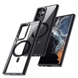 Samsung Galaxy S23 Ultra Cover Farvet Kant MagSafe Sort