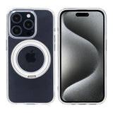 iPhone 15 Pro Cover Roterbart MagSafe Stativ Gennemsigtig