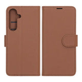 Samsung Galaxy S25 FE Etui med Kortlomme og Standfunktion Brun