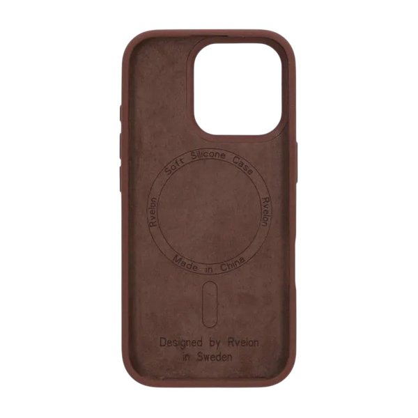 Rvelon iPhone 16 Pro Max Cover Silikone MagSafe Brun