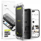 Ringke iPhone 16 Pro Skærmbeskyttelse Easy Slide Privacy 2-pak