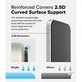 Ringke iPhone 16 Pro Skærmbeskyttelse Easy Slide Privacy 2-pak
