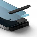 Ringke iPhone 15 Pro Max Skærmbeskytter Privacy Hærdet Glas Installationsramme