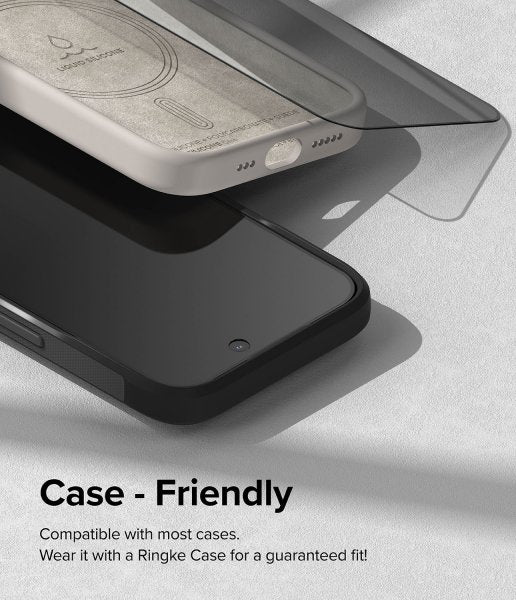 Ringke iPhone 15 Pro Skærmbeskyttelse Privacy Hærdet Glas Installationsjig