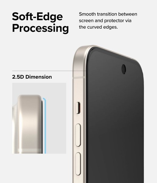 Ringke iPhone 15 Skærmbeskytter Privacy Tempered Glass Installation Jig