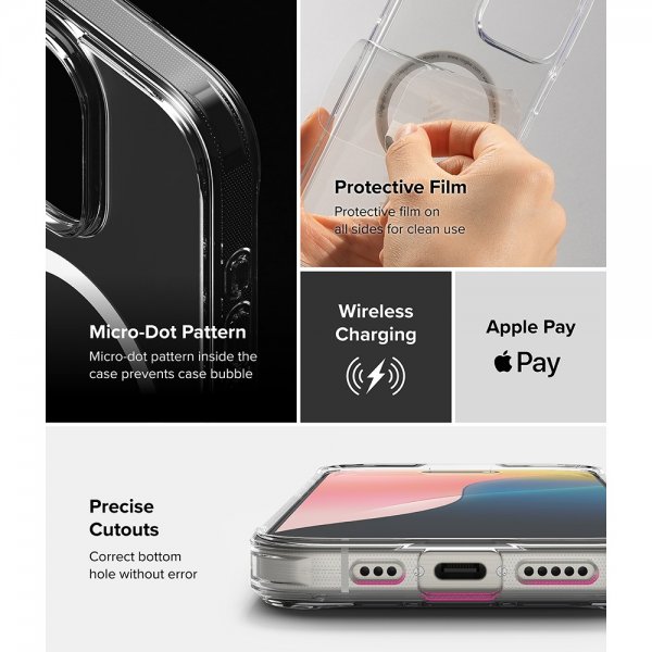 Ringke iPhone 16 Pro Max Cover Fusion Magnetic Matte Transparent