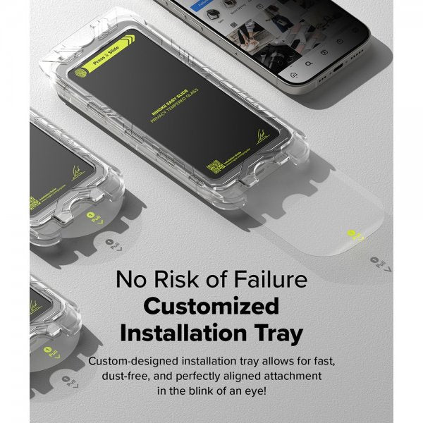 Ringke iPhone 16 Pro Max Skærmbeskyttelse Easy Slide Privacy 2-pak