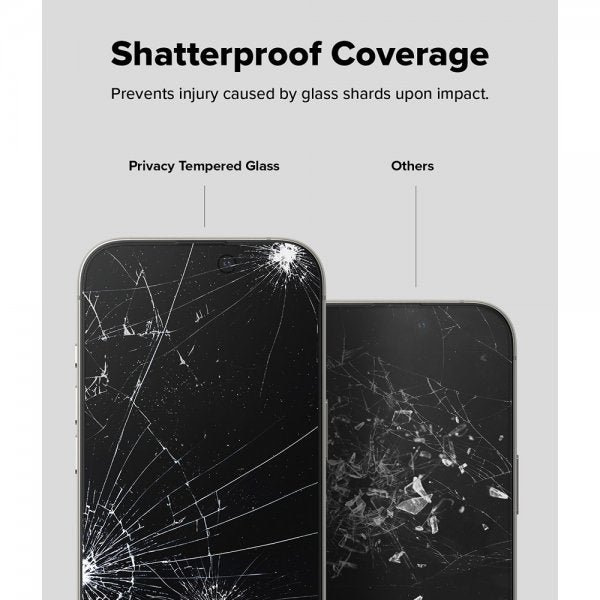Ringke iPhone 16 Pro Max Skærmbeskyttelse Easy Slide Privacy 2-pak
