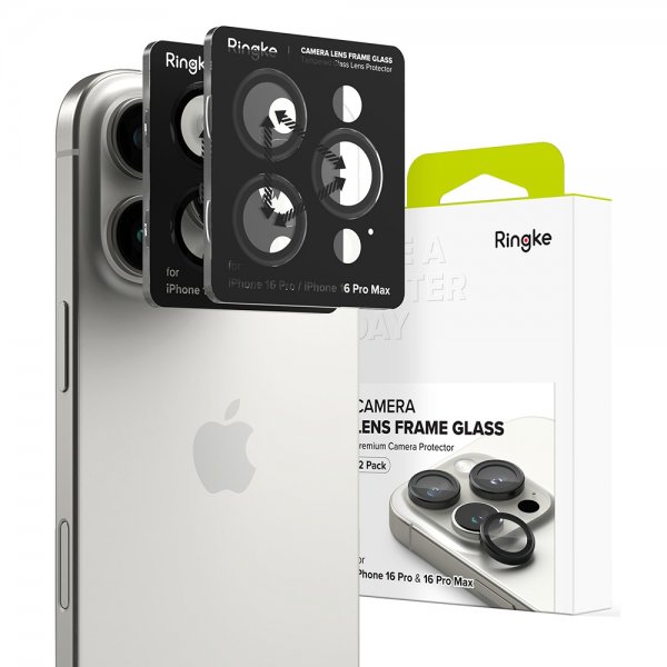 Ringke iPhone 16 Pro/iPhone 16 Pro Max Kamerabeskyttelse Kameralinse Ramme 2-pak