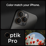 Spigen iPhone 16 Pro/Pro Max/17 Pro/Pro Max Kamerabeskyttelse GLAS.tR EZ Fit Optik Pro 2-pak Desert Titanium