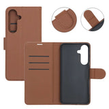 Samsung Galaxy S25 FE Etui med Kortlomme og Standfunktion Brun
