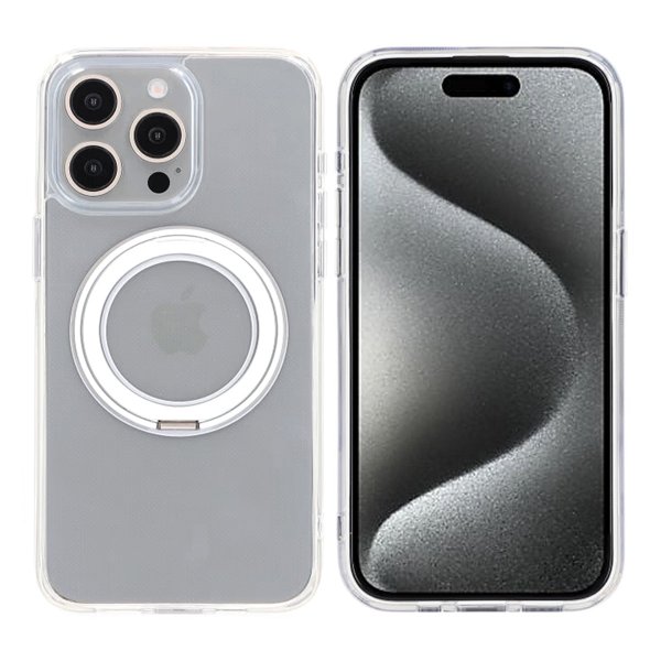 iPhone 15 Pro Max Cover Roterbart MagSafe Stativ Transparent