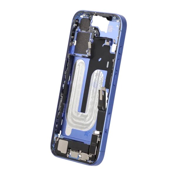 Mellemramme med smådele til iPhone 16 - Blå OEM