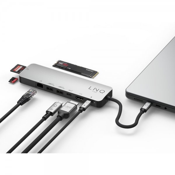 LINQ by Elements 9 i 1 Pro SSD USB-C Multiport Hub