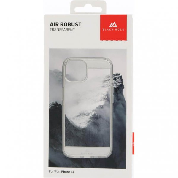 Black Rock iPhone 14 Cover Air Robust Case Transparent