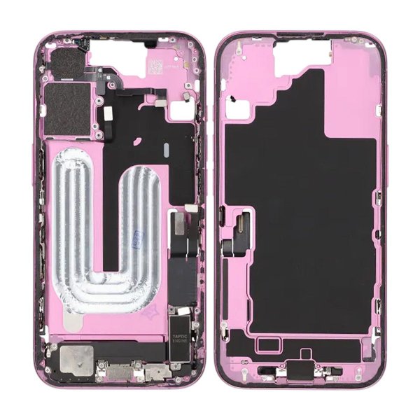 Mellemramme med smådele til iPhone 16 - Lilla OEM