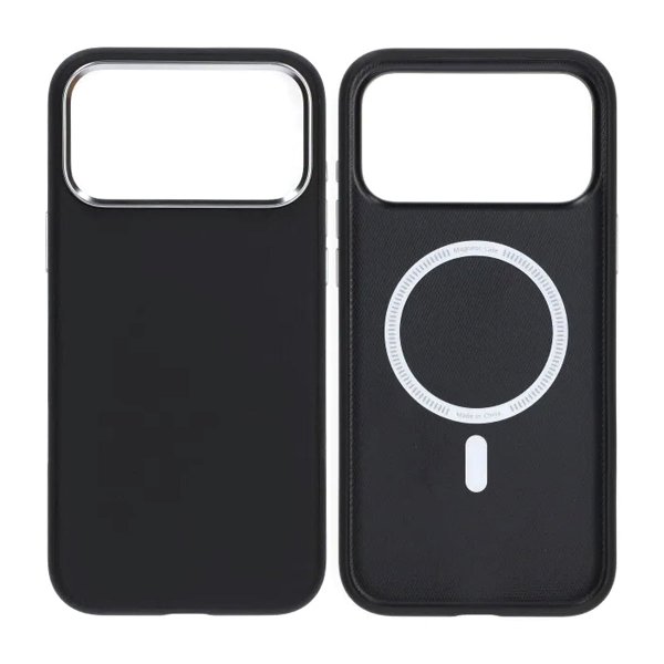iPhone 17 Pro Cover Kunstlæder MagSafe Sort