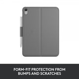 Logitech iPad 10.9 (gen 10)/iPad 11 (A16) Cover med Tastatur Slim Folio Oxford Grey Nordic