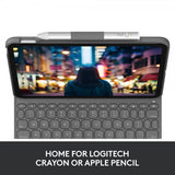 Logitech iPad 10.9 (gen 10)/iPad 11 (A16) Cover med Tastatur Slim Folio Oxford Grey Nordic