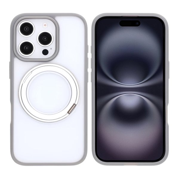 iPhone 16 Pro Cover Roterbart MagSafe Stativ Grå
