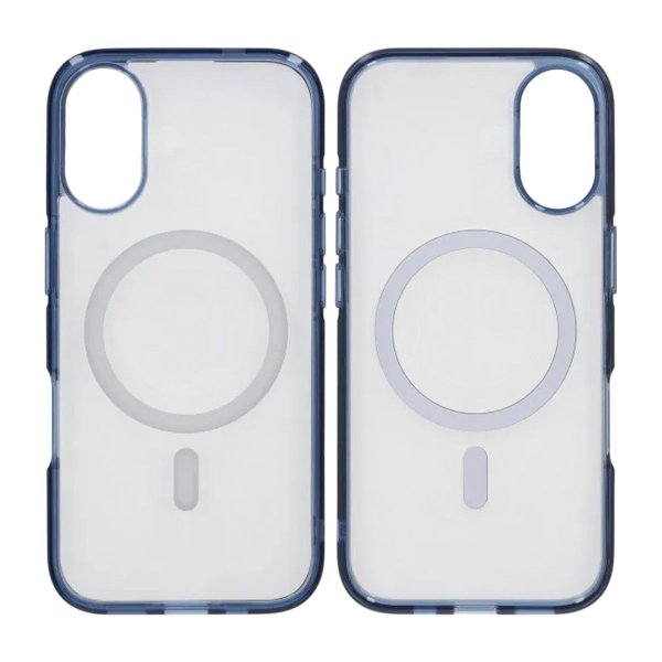 iPhone 17 Cover Transparent MagSafe Blå