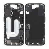 Mellemramme med smådele til iPhone 16 - Sort OEM