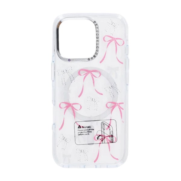 iPhone 16 Pro Cover Mønster MagSafe Sløjfe
