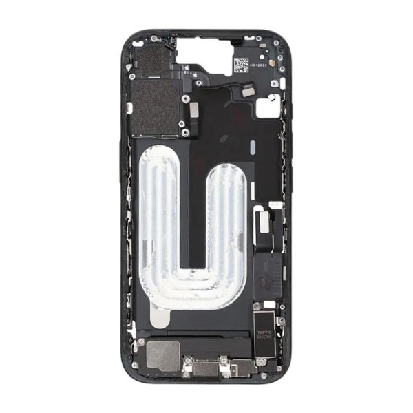 Mellemramme med smådele til iPhone 16 - Sort OEM