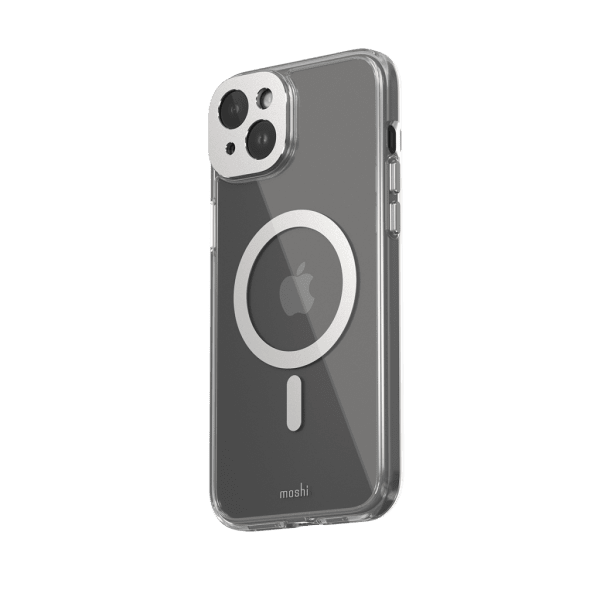 Moshi iPhone 15 Plus Cover iGlaze MagSafe Luna Silver