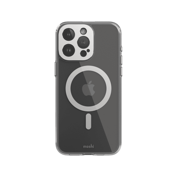 Moshi iPhone 15 Pro Max Cover iGlaze MagSafe Luna Silver