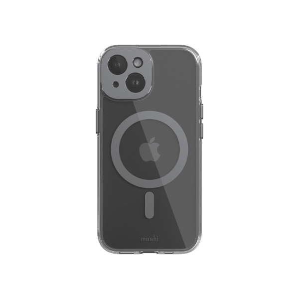 Moshi iPhone 15 Cover iGlaze MagSafe Meteorite Gray