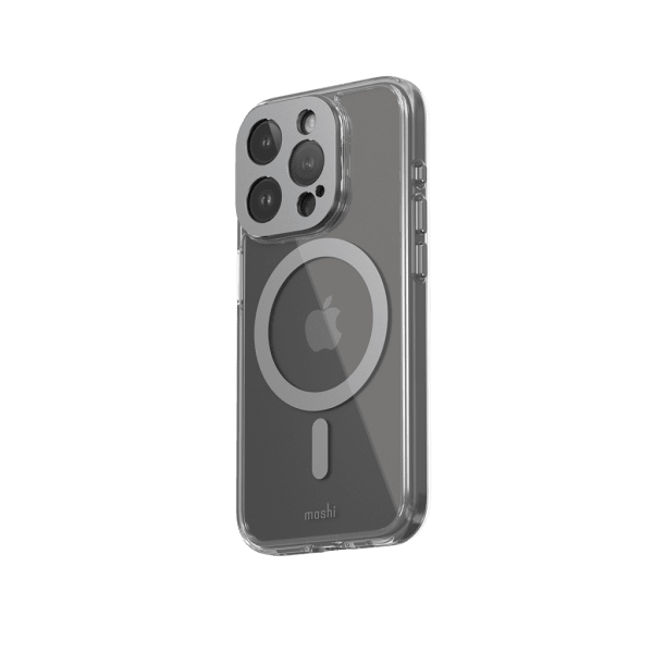 Moshi iPhone 15 Pro Cover iGlaze MagSafe Meteorite Gray