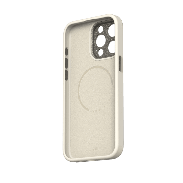 Moshi iPhone 15 Pro Max Cover Napa MagSafe Eggnog White